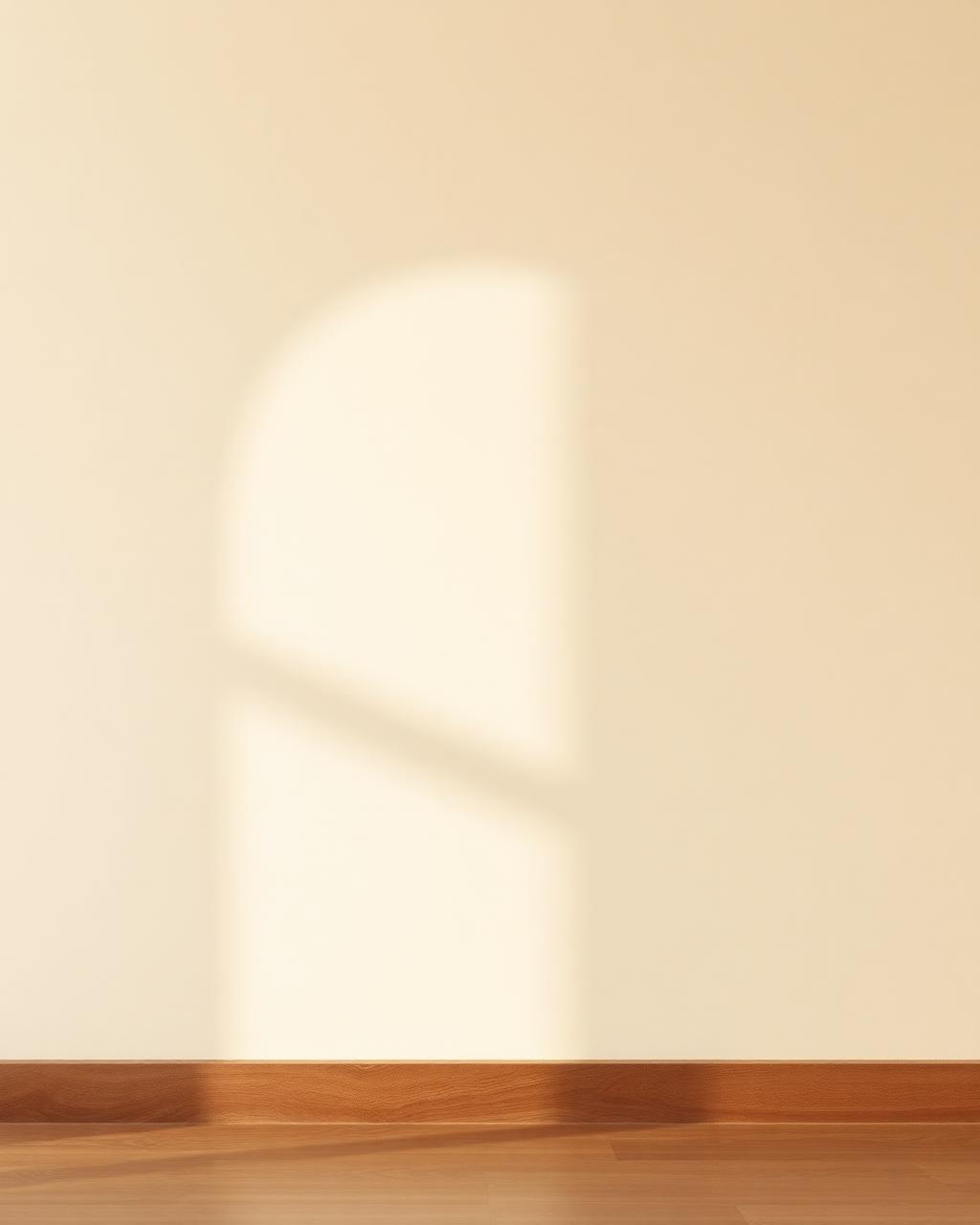 Soft daylight and a gentle arc of shadow on an ivory wall